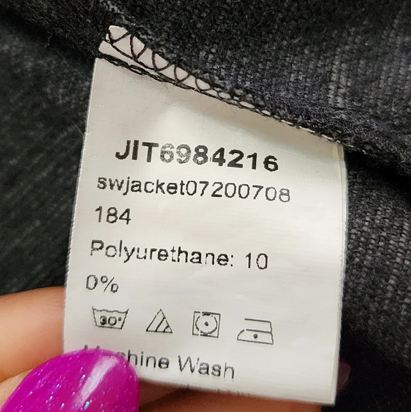 Shein Women's Black Cropped  PU Leather Jacket, XLg - Picture 12 of 13